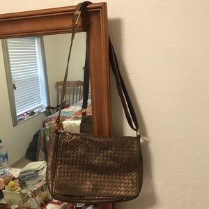 Ganson Bronze Metallic Crossbody Bag EUC